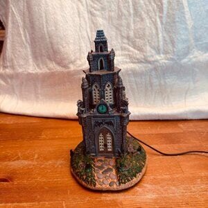 Lemax Spooky Town Halloween Gothic Animated Lighted Building Flying Witch Ghost